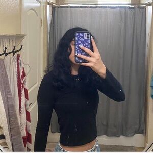 Zara black cropped top